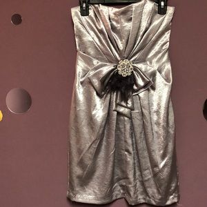 Charlotte Russe strapless silver dress